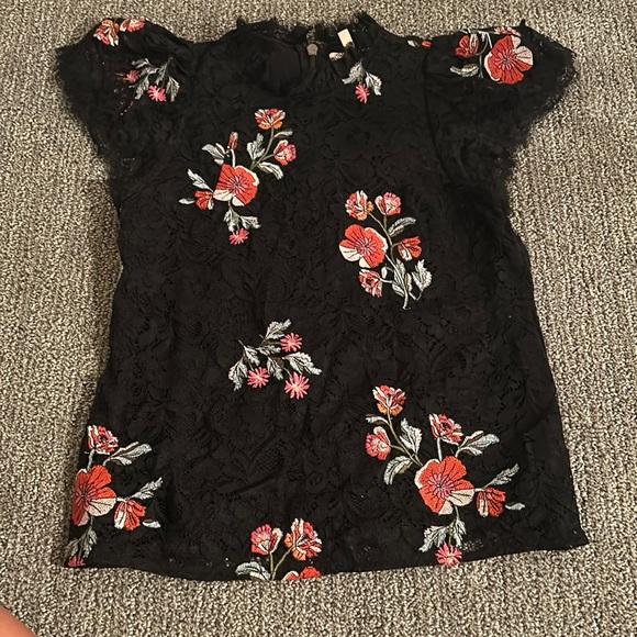 Rebecca Taylor Floral lace top - Picture 1 of 3